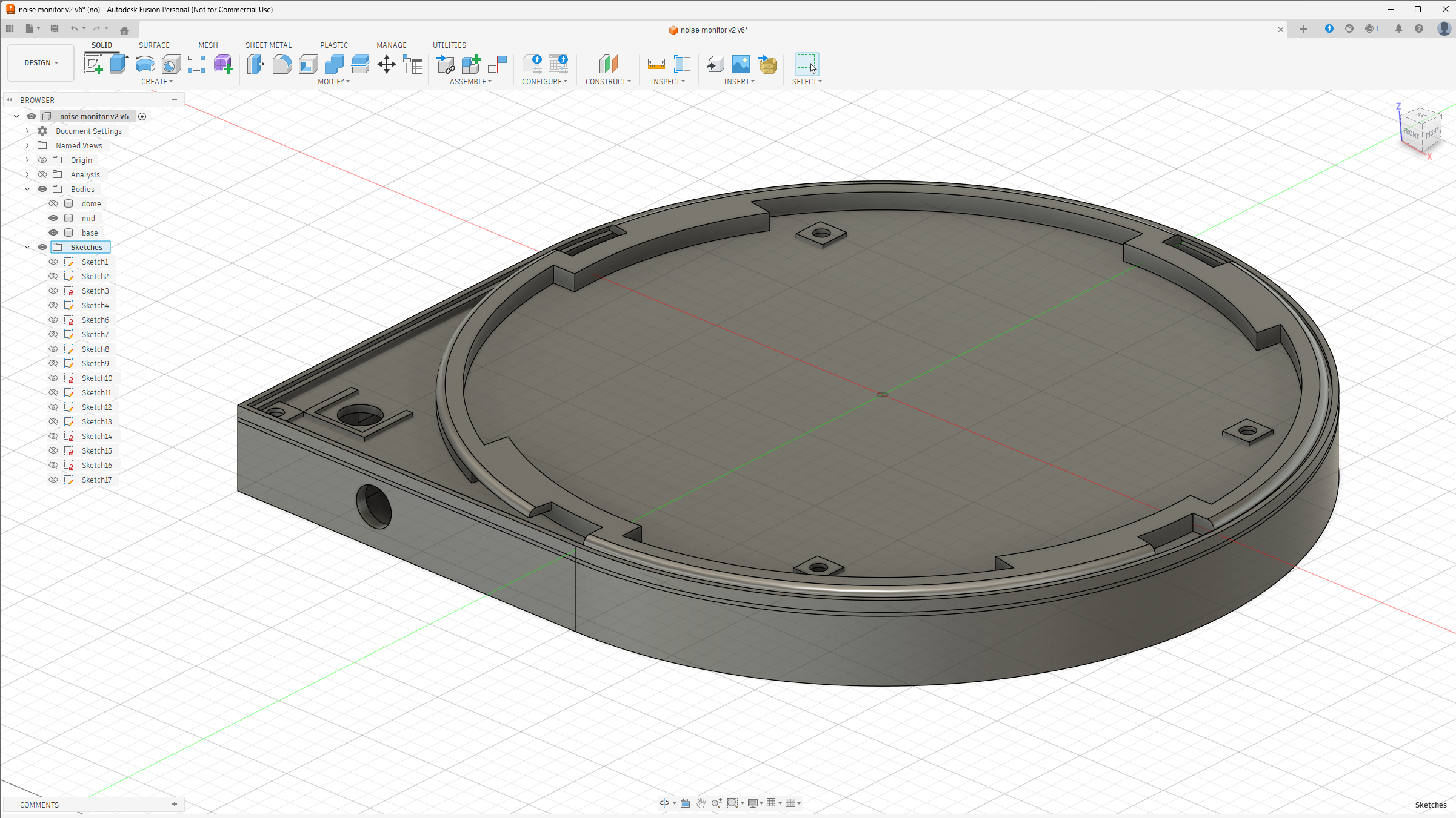 Large-format additive manufacturing in-progress part on build surface