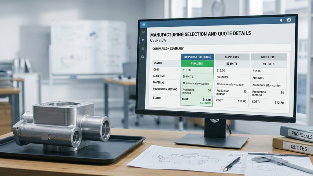 Technician removing a large-format 3D printed part from an industrial machine
