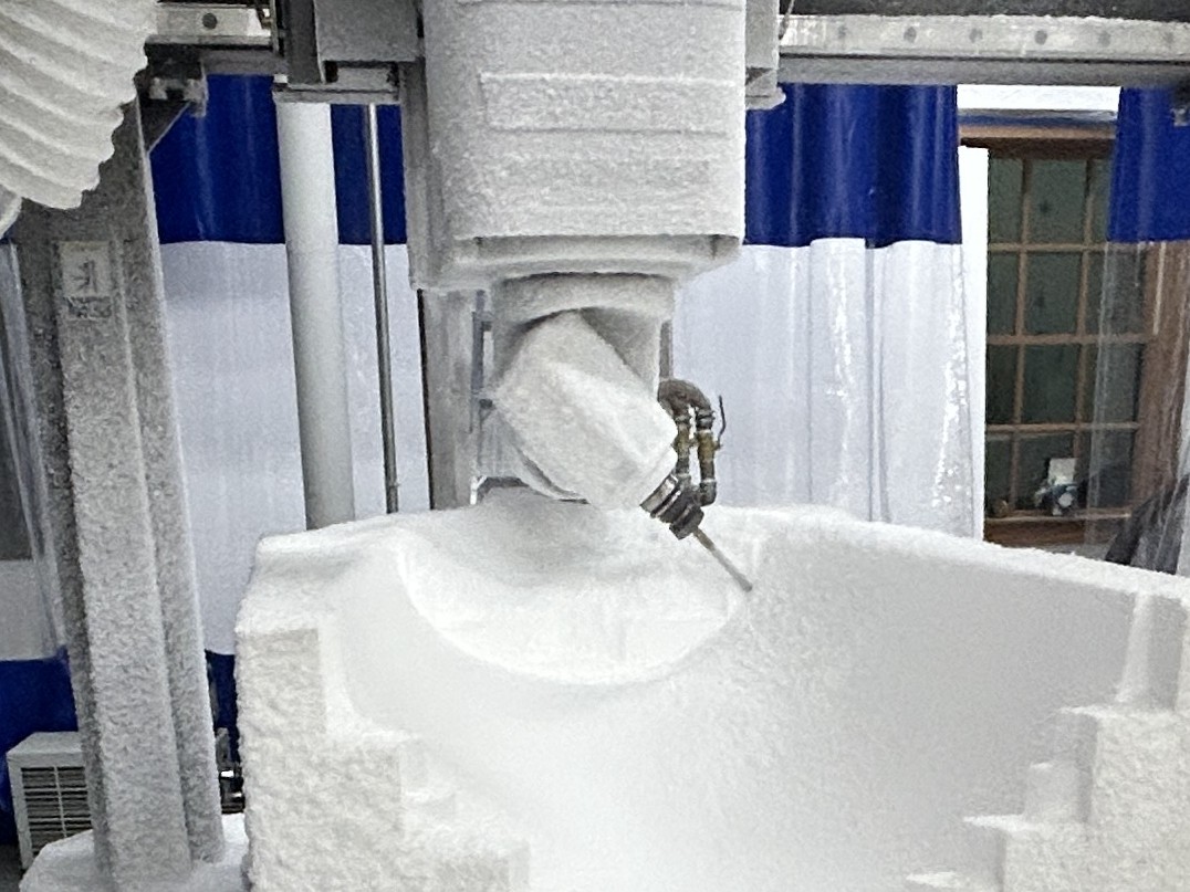 CNC milling in progress