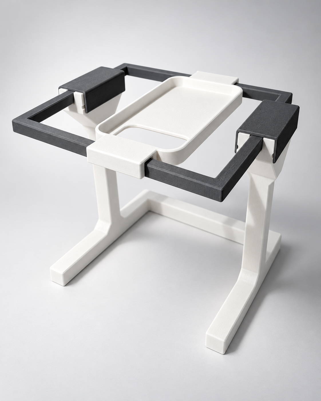 ABS 3D printed parallel phone mount for overhead reference photography